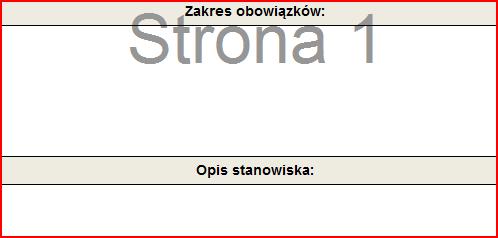 Pole służące do opisu stanowiska i miejsca