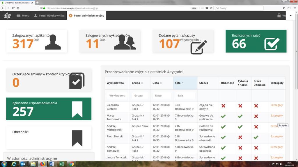 VI. INFORMACJA DOTYCZĄCA WYPŁATY WYNAGRODZENIA Wynagrodzenie w stosownej wysokości zostanie wypłacone wykładowcy pod warunkiem spełnienia jego obowiązków oraz w przypadku przekazania przez Kierownika