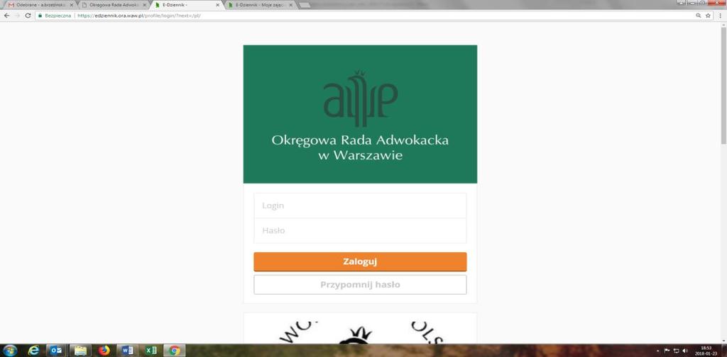 Po zalogowaniu się, wykładowca powinien zmienić hasło na bardziej przystępne