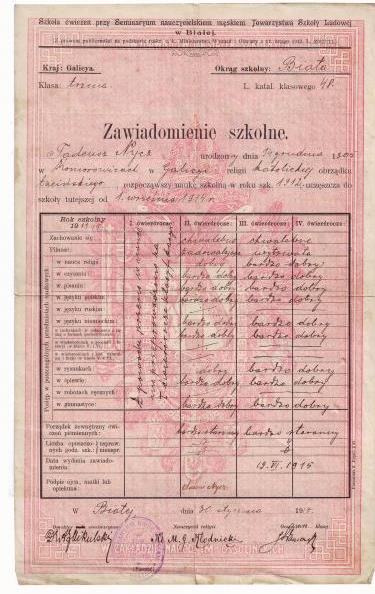 1897 roku  Tadeusza