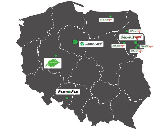 POLSKIE SKŁADY ROLNE Firma Adler Agro jest jednym z założycieli Polskich Składów Rolnych - grupy czterech wiodących na