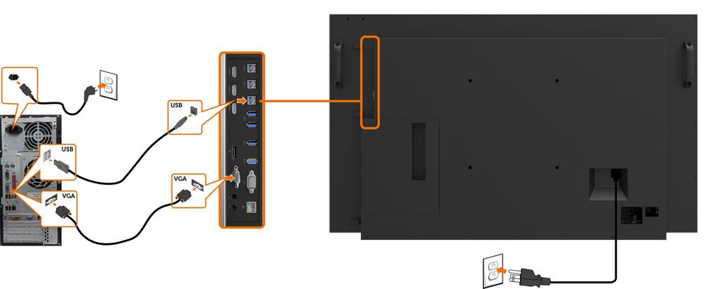 Podłączenie kabla HDMI Podłączenie kabla DP