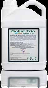 Goliat Trio 060 FS Celest Trio 060 FS Goliat Trio 060 FS jest środkiem grzybobójczym w formie płynnego koncentratu o działaniu układowym, przeznaczony do zaprawiania w zaprawiarkach przystosowanych