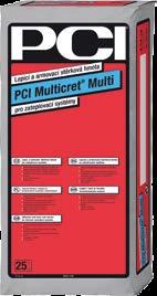 PCI Multicret Multi a) Zaprawa klejąco-szpachlowa PCI Multicret Multi służy do przyklejania płyt styropianowych (w tym grafitowych), płyt z wełny mineralnej oraz wykonywania warstwy zbrojonej.