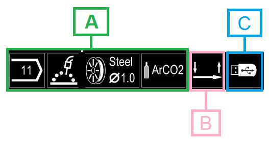 Pasek stanu Tabela 8. Pasek nawigacyjny dla procesu SMAW Symbol Opis Wybór procesu Wsparcie Arc Force Rysunek 9.