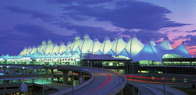 INSTALACJE TELEVES POMYSŁY Międzynarodowy Port Lotniczy Denver (USA) Digital Signage* poprzez sieć koncentryczną Lotnisko w Denver, największe w Stanach Zjednoczonych i 5 pod