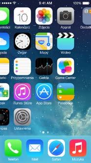Podstawy 3 Używanie programów Programy dostarczone z iphone'em, a także te pobrane z App Store, są dostępne na ekranie początkowym.