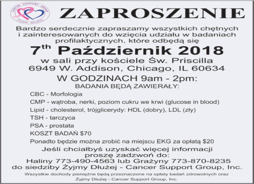 Pierwsza próba w języku angielskim odbędzie się w poniedziałek, 17 września o godz. 8:15 PM.