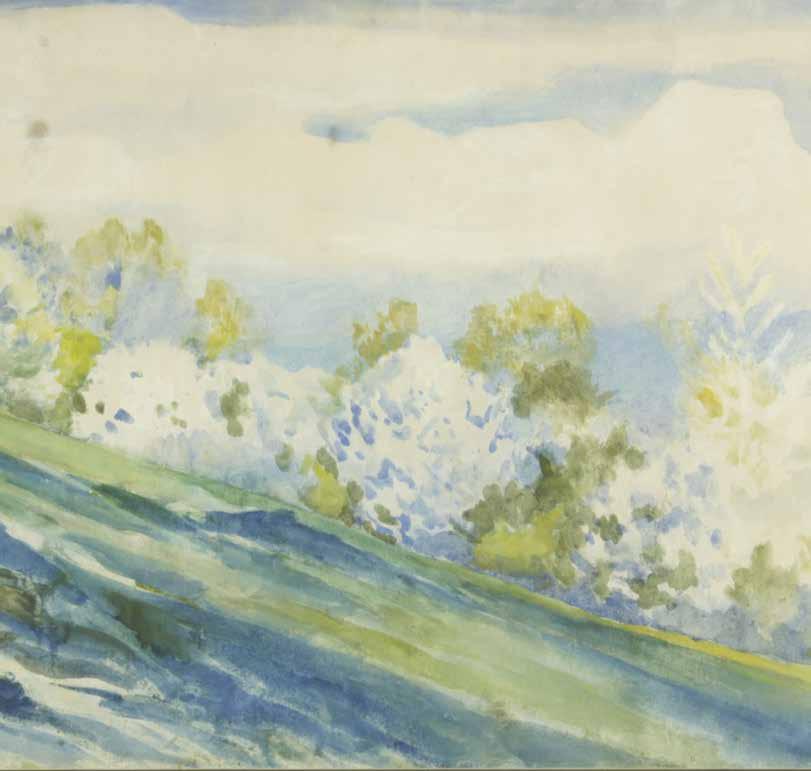 Julian Fałat (1853 Tuligłowy 1929 Bystra), Bystra, 1913 r., akwarela, papier, 122 59 cm, sygn. i dat. l.d.: J.