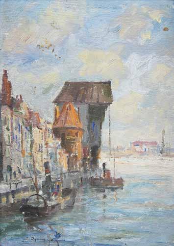 18 Eugeniusz Dzierzencki (1905 Warszawa 1990 Sopot) Widok na Długie Pobrzeże