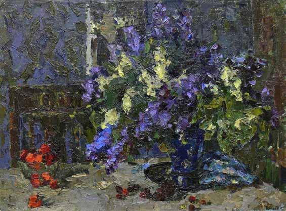 21 Nikolai Brandt (1917 Sankt Petersburg 1975 tamże) Kwiaty w wazonie