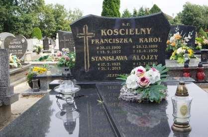 173 Nagrobek 27 Rok 2018, 18 sierpnia. Nagrobek rodziny Kościelnych (foto Henryk Kulik). Żona: Franciszka. Patrz hasło: Kościelna Franciszka. - Agnieszka.