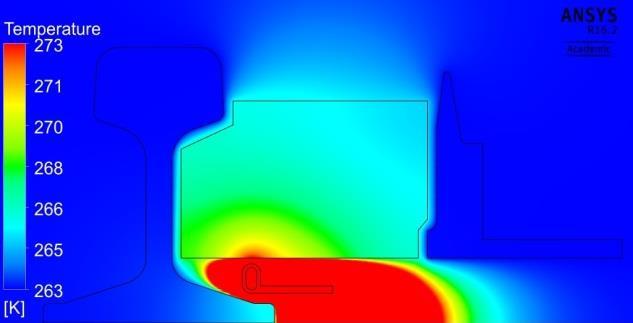 Pole temperatury w modelu K-P pokazano na rys. 4.