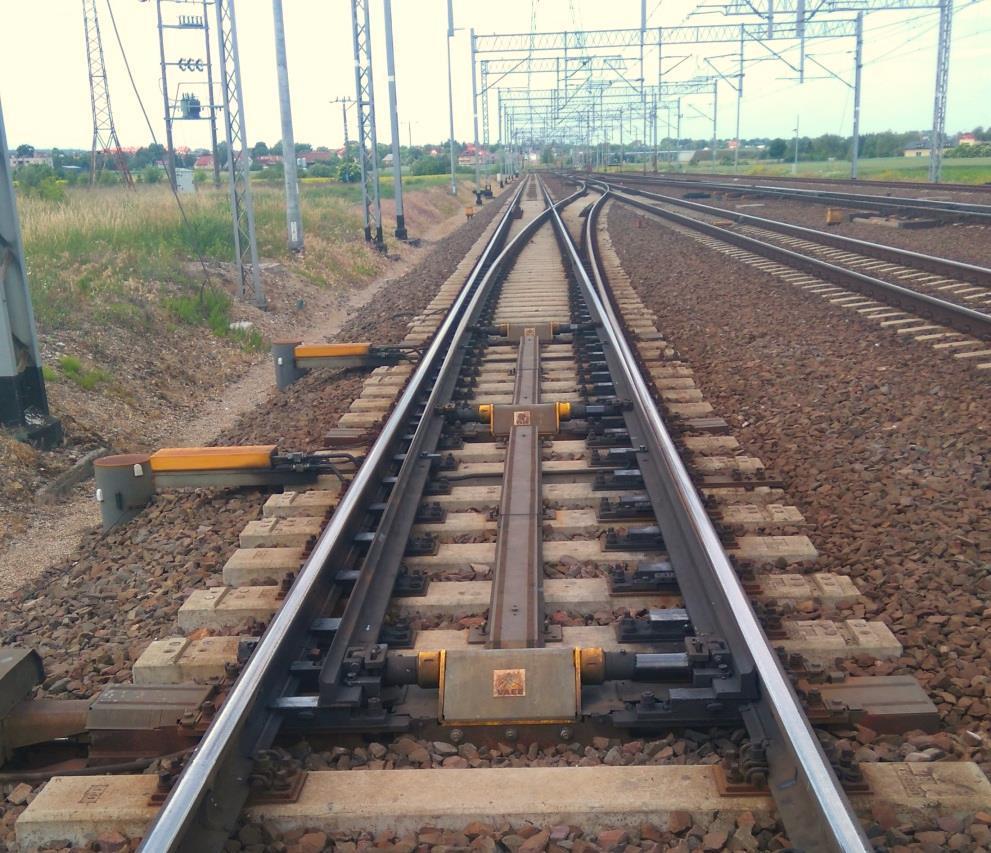 1. WPROWADZENIE 1.1. Problematyka ogrzewania rozjazdów kolejowych Rozjazd kolejowy jest newralgicznym elementem drogi kolejowej umożliwiającym przejazd pojazdów szynowych z określoną prędkością z jednego toru na inny.