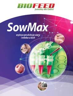 C i E oraz organicznego selenu to gwarancja zdrowych i żywych prosiąt dodatek SowMax w diecie loch karmiących to większa liczba prosiąt odsadzonych od loch w miocie wzrost mleczności loch żywionych z