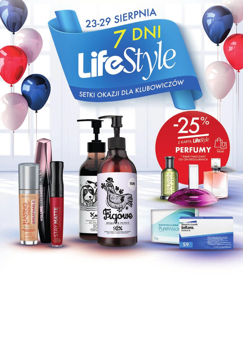 Promocje obowiązują z kartą LifeStyle (Z wyjątkiem oferty Maxi Okazje oraz Pierwsza 5) w drogerii Super-Pharm w dniach od 23 do 29 sierpnia 2018 r. lub do wyczerpania produktów promocyjnych.