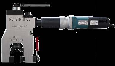 63 MM (2,48 ) Głowica dostarczana z narzędziem Panel- Mill 100, przeznaczona do mocowania wkładek skrawających.