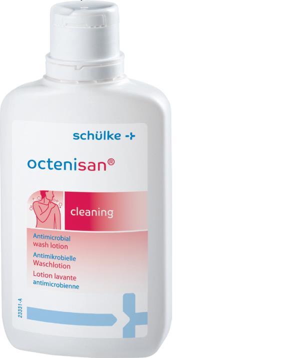 Grupy produktów: antyseptyka ąpiel pacjenta Kąpiel pacjenta - Octenisan antybakteryjna emulsja myjąca oraz rękawice stosowane w profilaktyce przedoperacyjnej i pooperacyjnej kąpieli pacjenta na