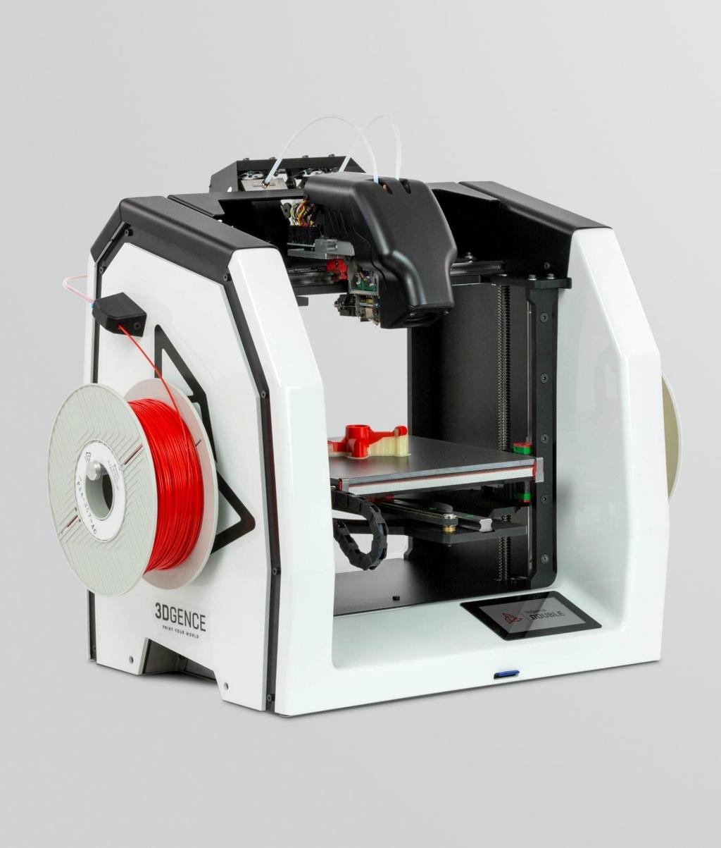 3DGence DOUBLE Dwugłowicowa drukarka 3D zaprojektowana z myślą o tworzeniu wydruków wysokiej jakości i dużej szczegółowości. Przeznaczona do zastosowań profesjonalnych.