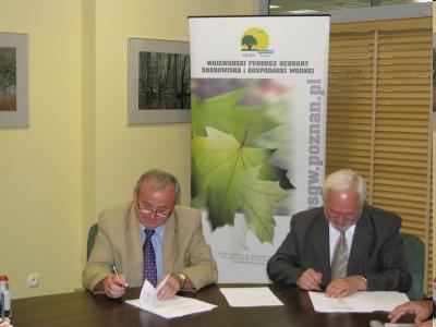 Aplikacja o środki unijne IX 2009 podpisanie umowy o dofinansowanie z Wojewódzkim Funduszem Ochrony Środowiska i