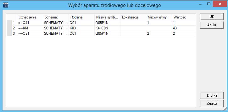 Pierwsze kroki SEE Electrical Expert Wersja V4R3 Rys. D.22 Wybór wyświetlanego oznaczenia Możemy także skorzystać z polecenia: Edycja Zmień Zacisk Oznaczenie wejścia, wyjścia.