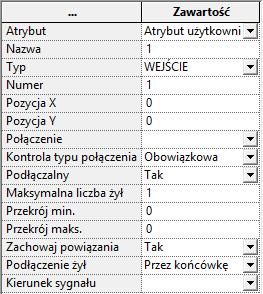 Pierwsze kroki SEE Electrical Expert Wersja V4R3 Atrybut: Sposób numeracji końcówki. Użytkownik: numer końcówki nadany w Edytorze Symboli. Katalog: numer końcówki pobrany z rubryki katalogu.