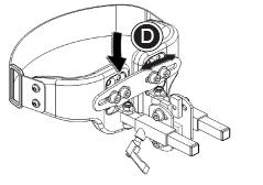 - poluzować śruby (D), aby wyregulować peloty biodrowe na boki i na wysokość.