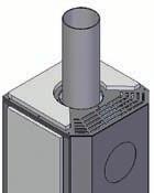 Montaż z tyłu do góry: Jeśli element połączeniowy do komina jest już zamontowany, to musi on zostać