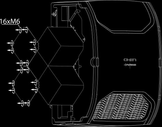 5.2. FILTERS REPLACEMENT 5.2. WYMIANA FILTRÓW 5.2. KRUISSTROOMWISSELAAR REINIGEN 5.2. ЗАМЕНА ФИЛЬТРА Heat recovery exchanger should be cleaned with pressured air along lamellas.