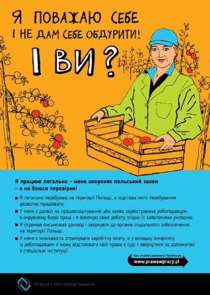 Работай легально Працуеш у Польшчы? Працуй легальна! Працюєш у Польщі? Працюй легально!