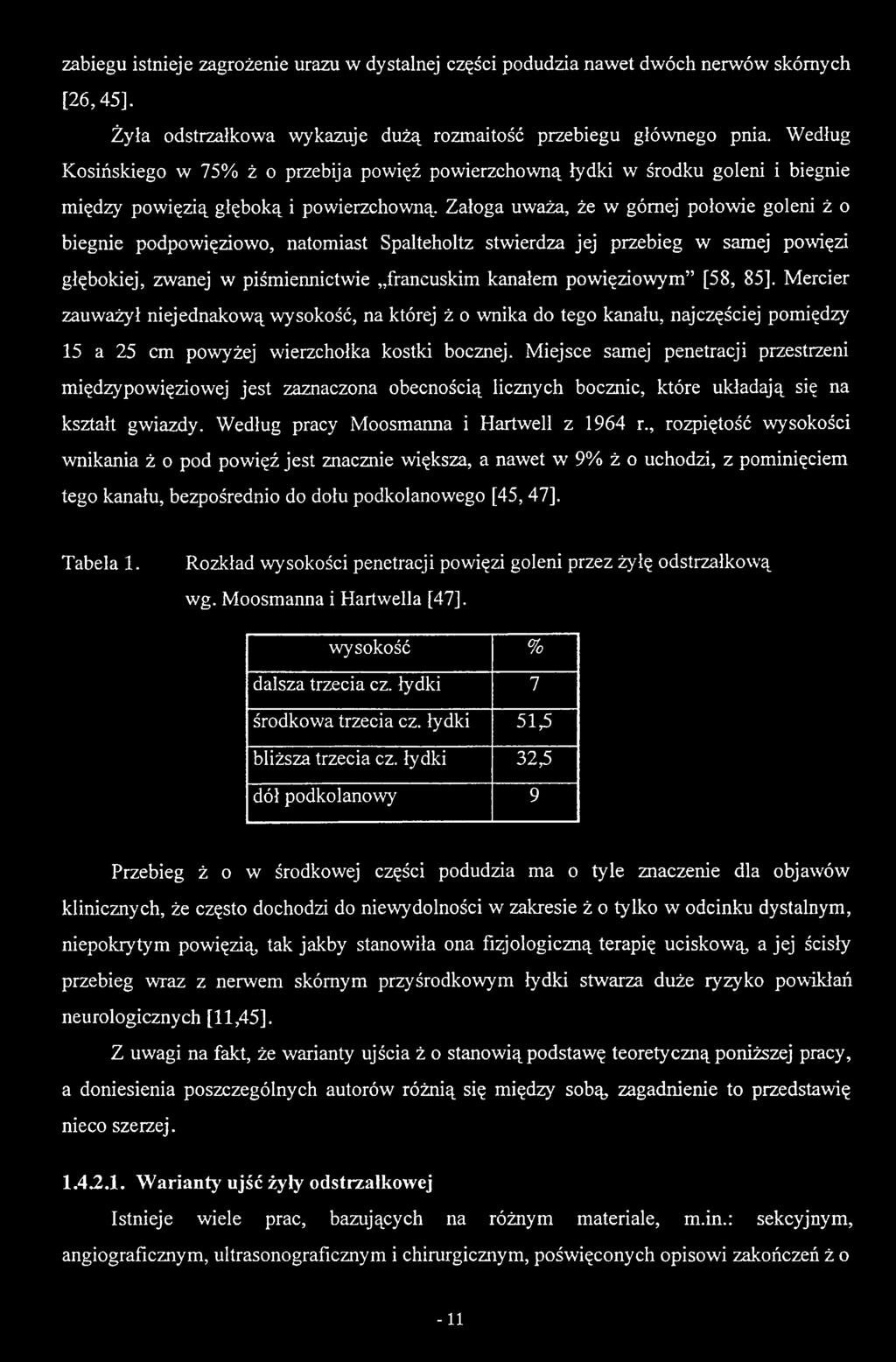 natomiast Spalteholtz stwierdza jej przebieg w samej po^\ięzi głębokiej, zwanej w piśmiennictwie francuskim kanałem powięziowym [58, 85].