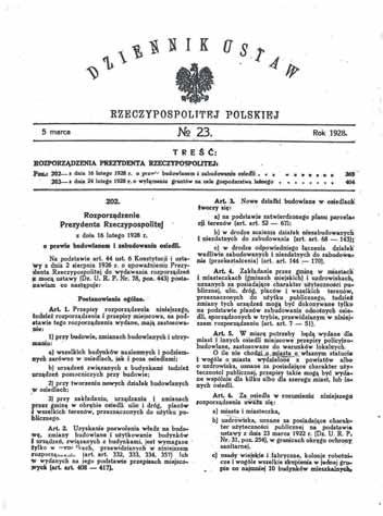 Nr 2 (59) czerwiec 2018 PRAWO BUDOWLANE W POLSCE NA PRZESTRZENI 90 LAT Prawo budowlane w Polsce na przestrzeni 90 lat W lutym bieżącego roku minęła 90 rocznica ogłoszenia pierwszego polskiego Prawa