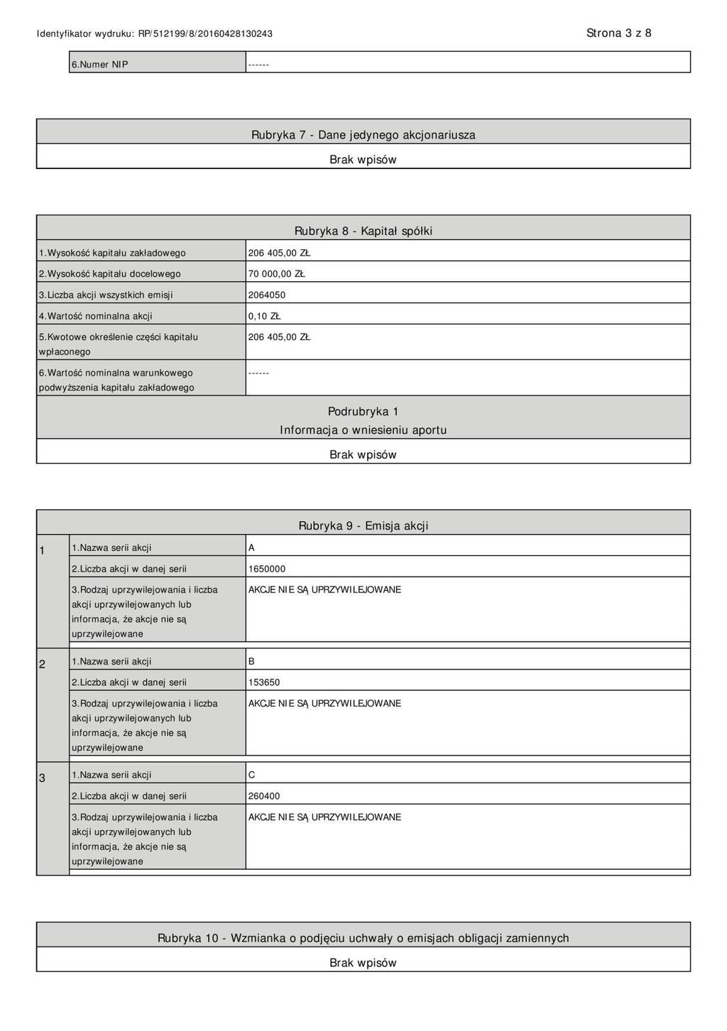 DOKUMENT INFORMACYJNY