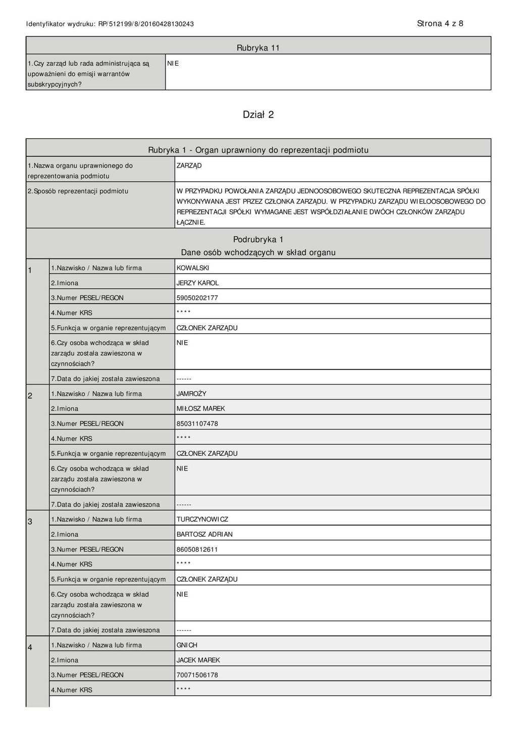 DOKUMENT INFORMACYJNY