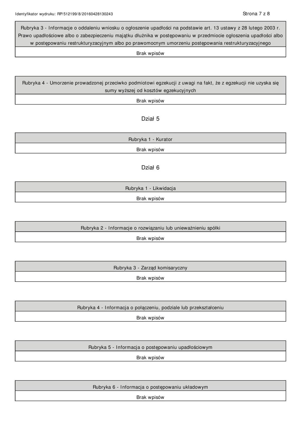 DOKUMENT INFORMACYJNY