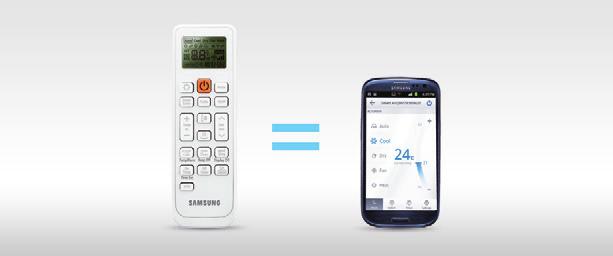 Funkcje dostępne spoza domu: - włączanie/wyłączanie - zmiana trybu pracy - zmiana temperatury * Aplikacja Smart Air Conditioner dostępna jest dla systemów operacyjnych Android i ios.