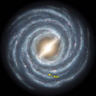 Widok galaktyk w teleskopie Hubble a Obraz naszej galaktyki z zewnątrz Jak już wspomniano, masy astronomiczne są niewyobrażalnie wielkie w porównaniu z masami obiektów doświadczalnych na Ziemi.