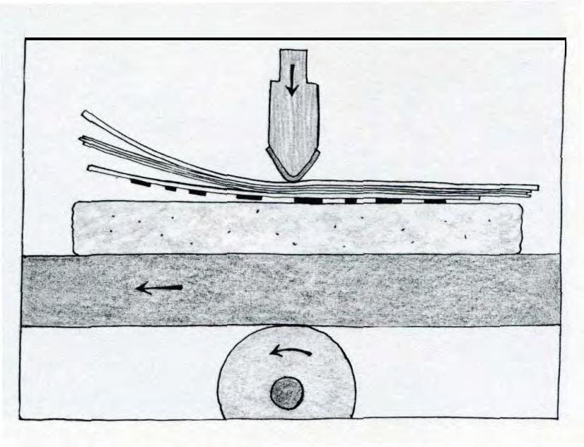 4. Techniki płaskie Rys. 4.1. Schemat drukowania płaskiego Źródło: Krejča Aleš, Techniki sztuk graficznych, WAiF, Warszawa 1984, s. 139. 4.1. Litografia Litografia jest pochodną techniki drukowania płaskiego.