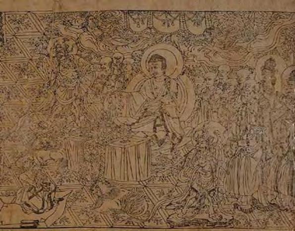 ARTYSTYCZNE TECHNIKI GRAFICZNE Rys. 2.9. Fragment Diamentowej sutry z Buddą siedzącym na tronie Źródło: https://pl.wikiquote.org/wiki/diamentowa_sutra (dostęp z dnia 14.12.2015). XIII w.