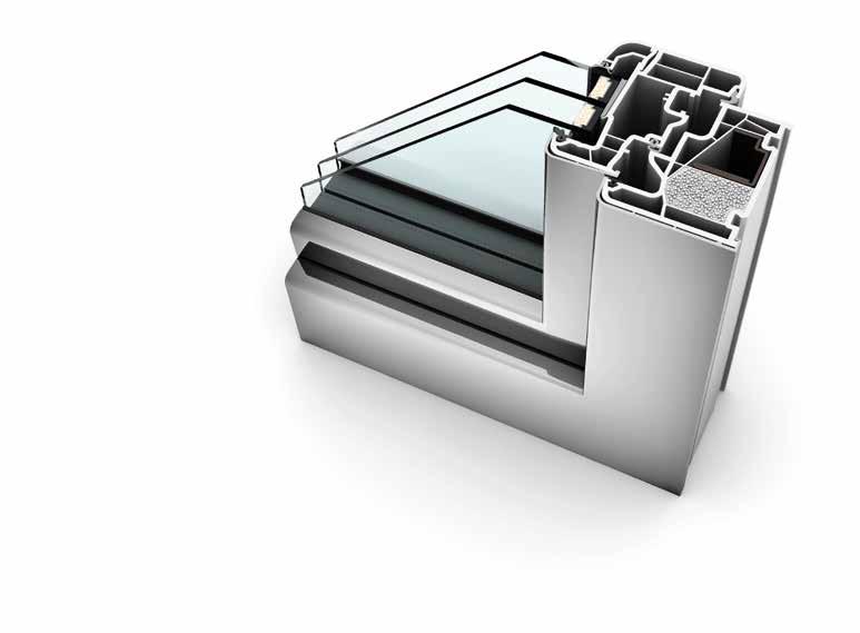 home soft KF 410 OKNA Z PCV ORAZ PCV I ALUMINIUM WŁAŚCIWOŚCI Izolacyjność cieplna do U w = 0,62 W/(m 2 K) Izolacja dźwiękowa Bezpieczeństwo Ryglowanie Głębokość profilu do 45 db RC1N, RC2