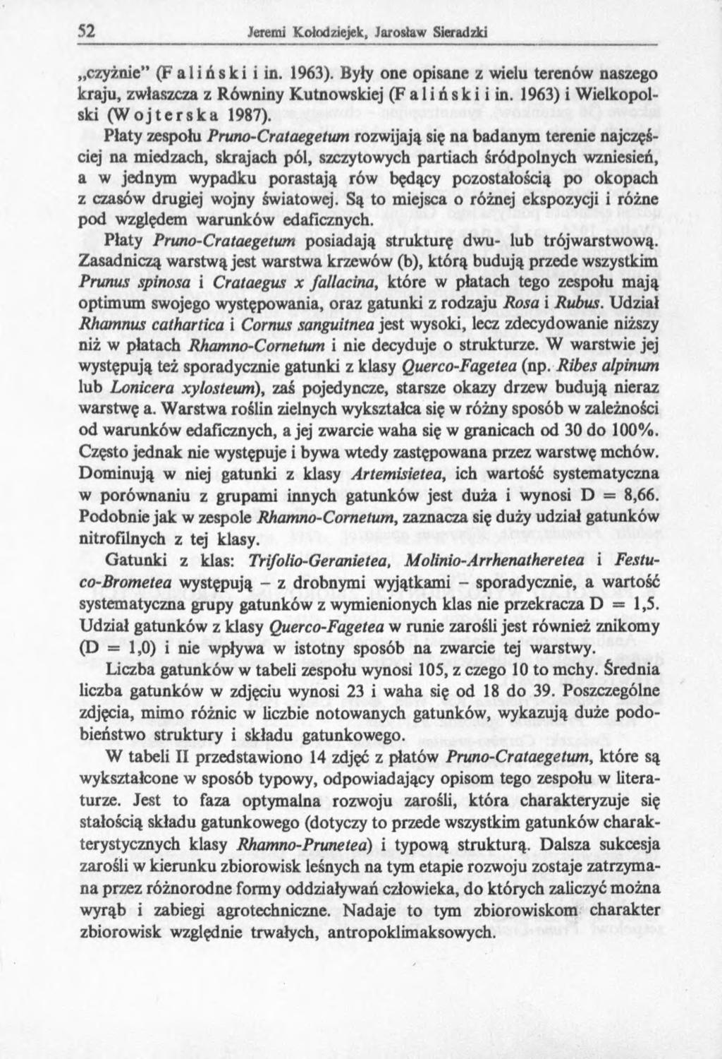 czyżnie (Faliński i in. 1963). Były one opisane z wielu terenów naszego kraju, zwłaszcza z Równiny Kutnowskiej (F a 1 i ń s k i i in. 1963) i Wielkopolski (Wojterska 1987).