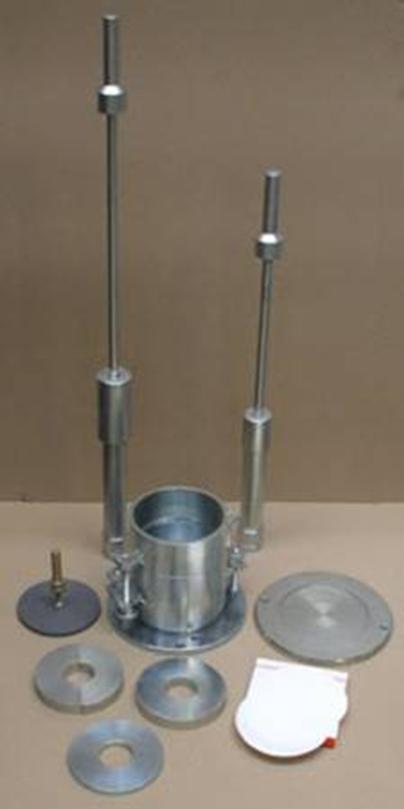 ) Nr kat.: 2.258 FORMA CBR Kompatybilna z ubijakiem 2.151 Cylinder CBR Ø170 mm, h=120 mm Nadstawka do formy Ø170 mm, h=70 mm Podstawa do formy CBR nieperforowana Nr kat.: 2.255 PODSTAWA PERFOROWANA DO FORMY CBR Nr kat.