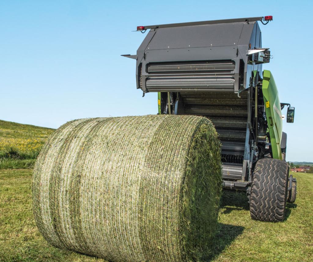 3 żebra stalowych walców PowerGrip zawsze stykają się z belą, co zapewnia niezawodne obracanie beli. Żaden inny producent nie dostarcza łożysk, które można wyciągać z zewnątrz.