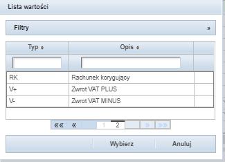 4 Słowniki i Parametry Przykład 77 VAT parametr określa czy kwoty rejestrowane w dokumencie mają być rozbijane na VAT i netto, ustawienie na T umożliwi rejestrowanie danych dotyczących podatku VAT,