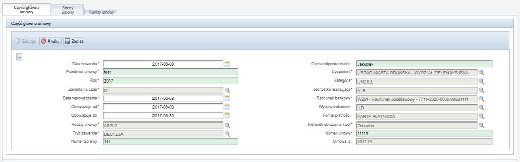 1 Kartoteki OTAGO Export do Excel umożliwi nam utworzenie zestawienia z umowami które są obecnie wyświetlone.