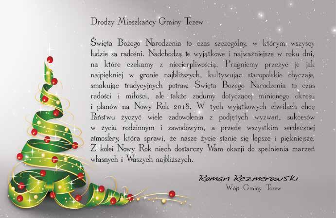 W numerze: i magazyn 3 Informacje podatkowe, Inwestycje, Podsumowanie pierwszego roku funkcjonowania funduszu sołeckiego, Park w Gniszewie, Olimpiada Młodych Producentów Rolnych, 9 Wigilia strażaków,