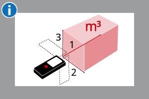 Obsługa Objętość Objętość jest obliczana z matematycznej reguły mnożenia 3 odległości.