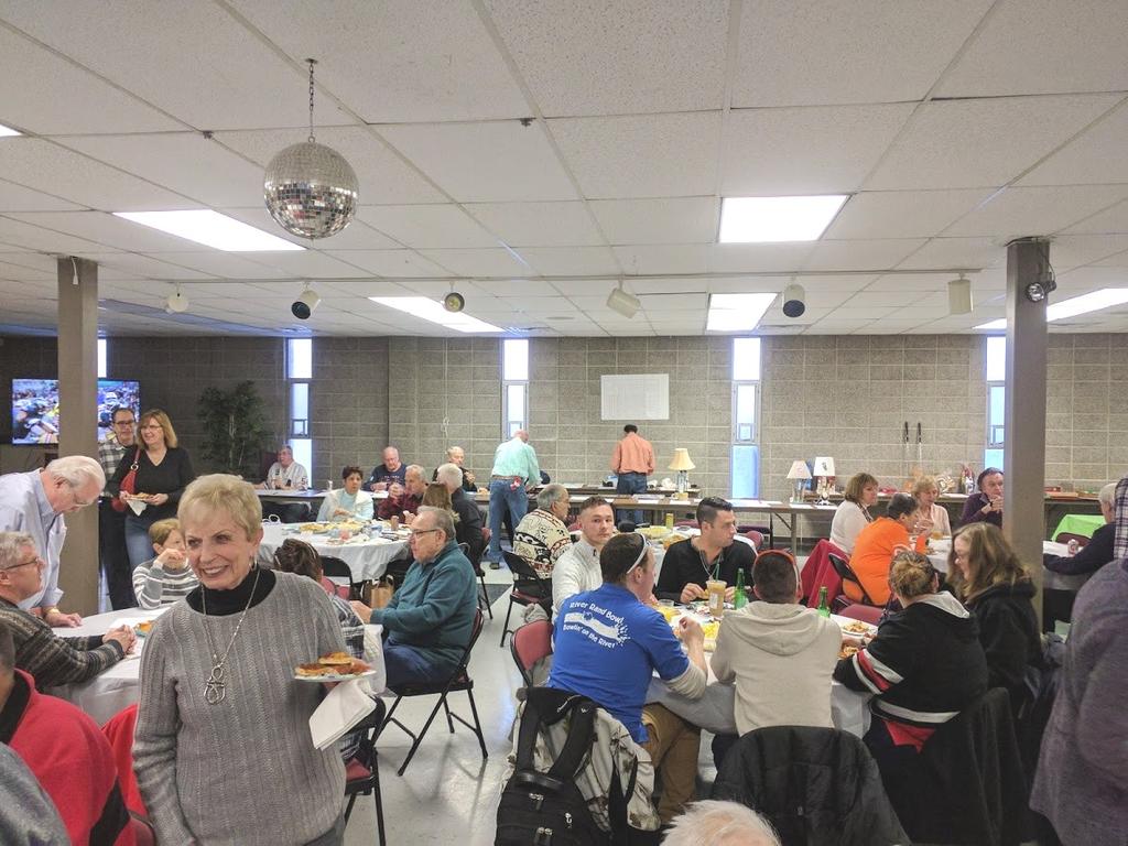 An upmost appreciation to Christine Montmarquette (Kulikowski s daughter) after a busy weekend coming in to successfully get the appetizers and half time buffet on the table for our pleasure.