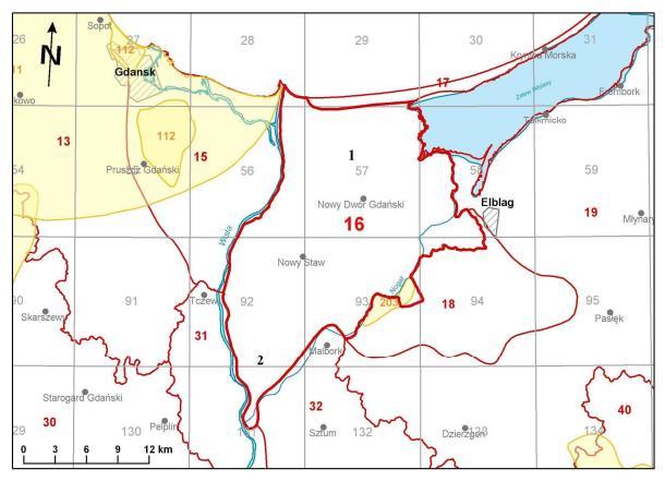 Ryc. 7 JCWPd zlokalizowane na obszarze gminy Nowy Dwór Gdański Źródło: www.gios.gov.