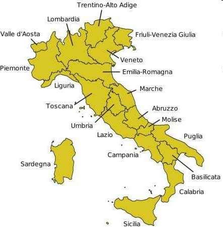 REGIONY WINIARSKIE: Valle d'aosta, Dolina Aosty Piemonte, Piemont DOCG Liguria, Liguria DOCG Lombardia, Lombardia DOCG Veneto, Wenecja Eugenejska DOCG Trentino-Alto Adige/ Sudtirol, Trydent i Górna